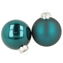 Article Boule de Noël, finition mate et brillante, décoration festive pour sapin, 6 cm, lot de 24.