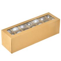 Article Boules de Noël en verre, lot de 3 – bleu clair, bleu, bleu métallisé et mat, avec attache, 6 cm, 24 pièces