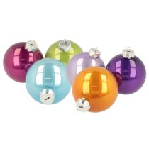 Article Ensemble de 14 boules de Noël colorées pour sapin, 75 mm.