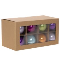 Article Ensemble de 14 boules de Noël colorées pour sapin, 75 mm.