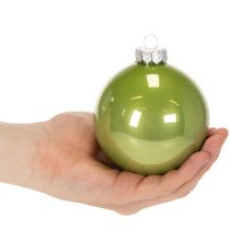 Article Boules de Noël brillantes, lot de 10, couleurs assorties, 95 mm