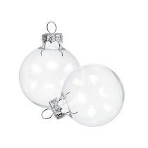 Verre boule de Noël Ø4cm clair 24 pcs