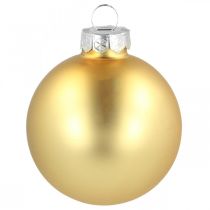 Boule de Noël en verre Ø6cm gold mix 24pcs