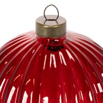 Article Boules de Noël en verre rouge, 8 cm, lot de 12