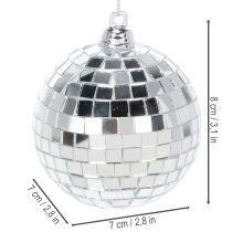 Article Boule de Noël décorative, boule miroir à suspendre, 7 cm, lot de 6