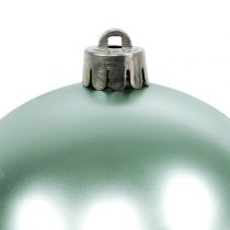 Article Boule de Noël incassable vert clair triée Ø10cm 4pcs