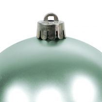 Article Boule de Noël incassable vert clair assorti Ø10cm 4 pcs