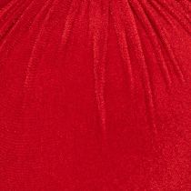 Article Boule de Noël aspect velours rouge, grande boule de 20 cm pour sapin de Noël, lot de 3