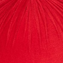 Article Boule de Noël en velours rouge, grande boule décorative à suspendre, 25 cm, lot de 2