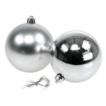 Article Boule de Noël argent Ø10cm 4pcs