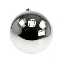 Article Boule de Noël en plastique moyenne Ø20cm argent
