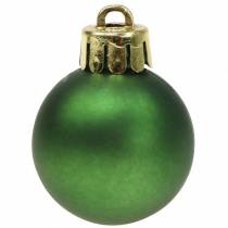 Article Décoration de sapin de Noël Boule de Noël verte 3cm 14 pcs