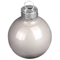 Article Boules de Noël boules d'arbre en verre vert gris 4cm 24 pcs