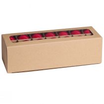 Article Boules de Noël en verre rouge, Ø 4 cm, lot de 24.