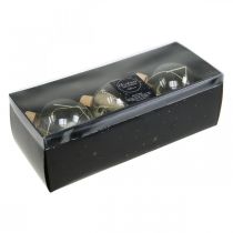 Article Boules de Noël boule de décoration en verre remplie de fleurs séchées Ø8cm 3pcs