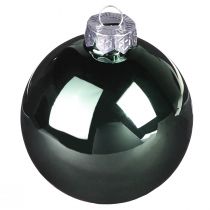 Article Boules de Noël vert gris sapin boules en verre Ø6cm 24 pcs