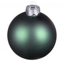 Article Boules de Noël boules de verre gris vert Ø7,5cm 12 pcs