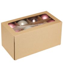Article Boules de Noël en verre rose gris Ø7,5 cm 14 pièces