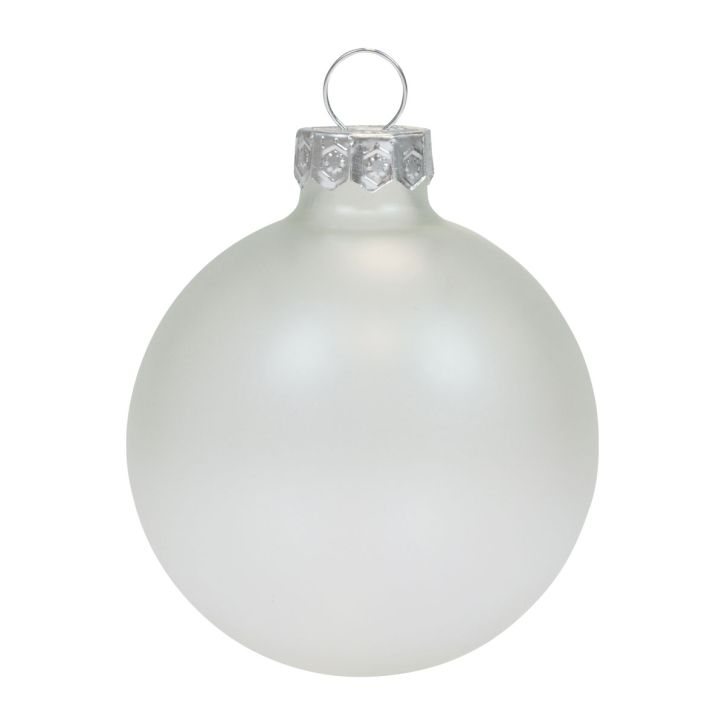 Article Boules de Noël en verre transparent opaque Boules de sapin de Noël Ø6cm 6 pcs