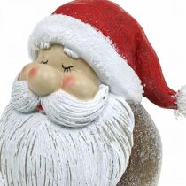 Article Figurine Père Noël Père Noël Rouge, Blanc Polyrésine 15cm