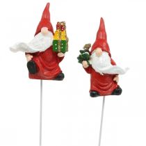 Article Nain de Noël bouchon décoratif gnome Père Noël 7cm 4 pcs