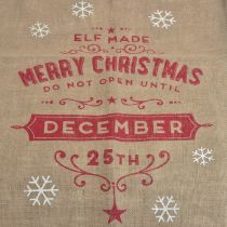 Sac de Noël Sac cadeau Sac de jute de Noël grand 80×48cm