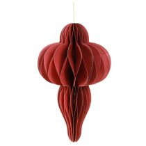 Article Décorations de Noël ornement en papier Bordeaux H40cm 2 pcs