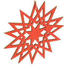 Article Étoile de Noël décorative en bois à suspendre Ø12/15cm 8 pièces