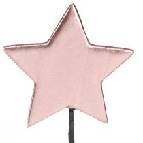 Article Poinsettias sur bâton rose Ø7cm – 2e choix – 24 pcs