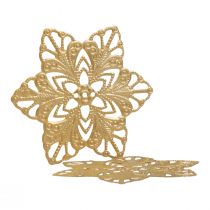 Article Poinsettias étoiles décoration de Noël métal Ø6cm 36 pcs