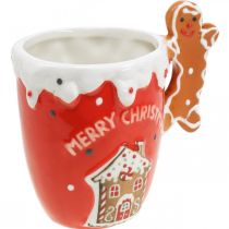 Article Tasse de Noël Merry Christmas rouge en céramique H10,5cm