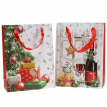 Article Sac cadeau de Noël 8cm x 18cm H24cm lot de 2