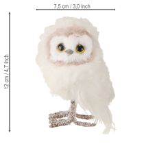 Article Décoration de hibou blanc à suspendre poussins de hibou blanc 12 cm 2 pièces