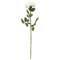 Article Rose Blanche Fausse Rose sur Tige Fleur de Soie Fausse Rose L72cm Ø13cm
