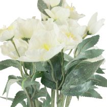 Roses de Noël Blanches Fleurs de Noël Artificielles Givrées L40cm