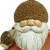 Figurine de diablotin avec gland et hérisson figurine décorative marron d&#39;automne H19cm