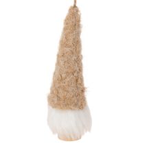 Article Figurine décorative de gnome à barbe, à suspendre, 17 cm, lot de 6.