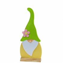 Gnome debout debout feutre vert, décoration fenêtre 22cm x 6cm H51cm