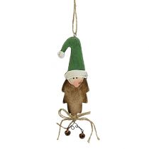 Article Suspension de Noël Tête de lutin avec clochette 15cm 6pcs