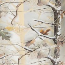 Article Lanterne en verre à motif de branches, intérieur doré, 12 cm