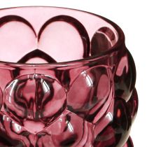 Article Lanterne Berry Verre Photophore Décoratif Ø9cm H9.5cm 4 pcs