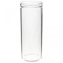 Vase à fleurs, cylindre en verre, vase en verre rond Ø10cm H27cm