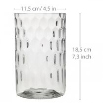 Article Vase à fleurs, vase en verre, verre à bougie, lanterne en verre Ø11,5cm H18,5cm