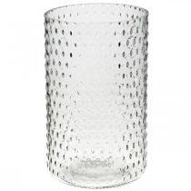 Vase à fleurs, vase en verre, verre à bougie, lanterne en verre Ø11,5cm H18,5cm