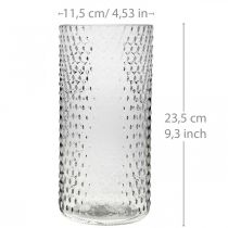 Article Vase à fleurs, vase en verre, verre à bougie, lanterne en verre Ø11,5cm H23,5cm