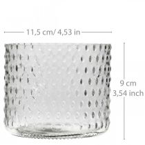Verre lanterne, verre photophore, verre bougie Ø11.5cm H9.5cm
