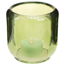Article Lot de 6 photophores rétro en verre vert 8 cm