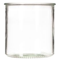 Article Porte-bougie chauffe-plat en verre, rond, verre transparent, polyvalent, 12 cm, lot de 2