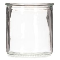 Article Photophore rond en verre transparent, 8 cm, lot de 3