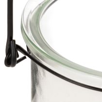 Article Lanterne suspendue en verre Ø12cm H12,5cm (lot de 2)